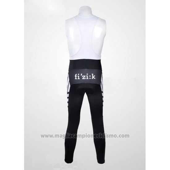 2012 Abbigliamento Ciclismo Cannondale Nero e Bianco Manica Lunga e Salopette